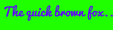 Image with Font Color 5F00FF and Background Color 20FF00